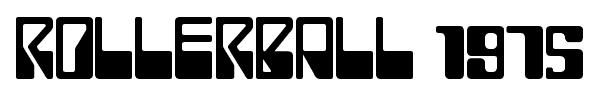 ROLLERBALL 1975 font